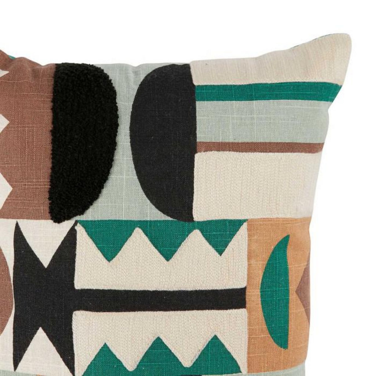 ATMOSPHERA Coussin Brodé Imprimé  Malakite  30x50cm Vert