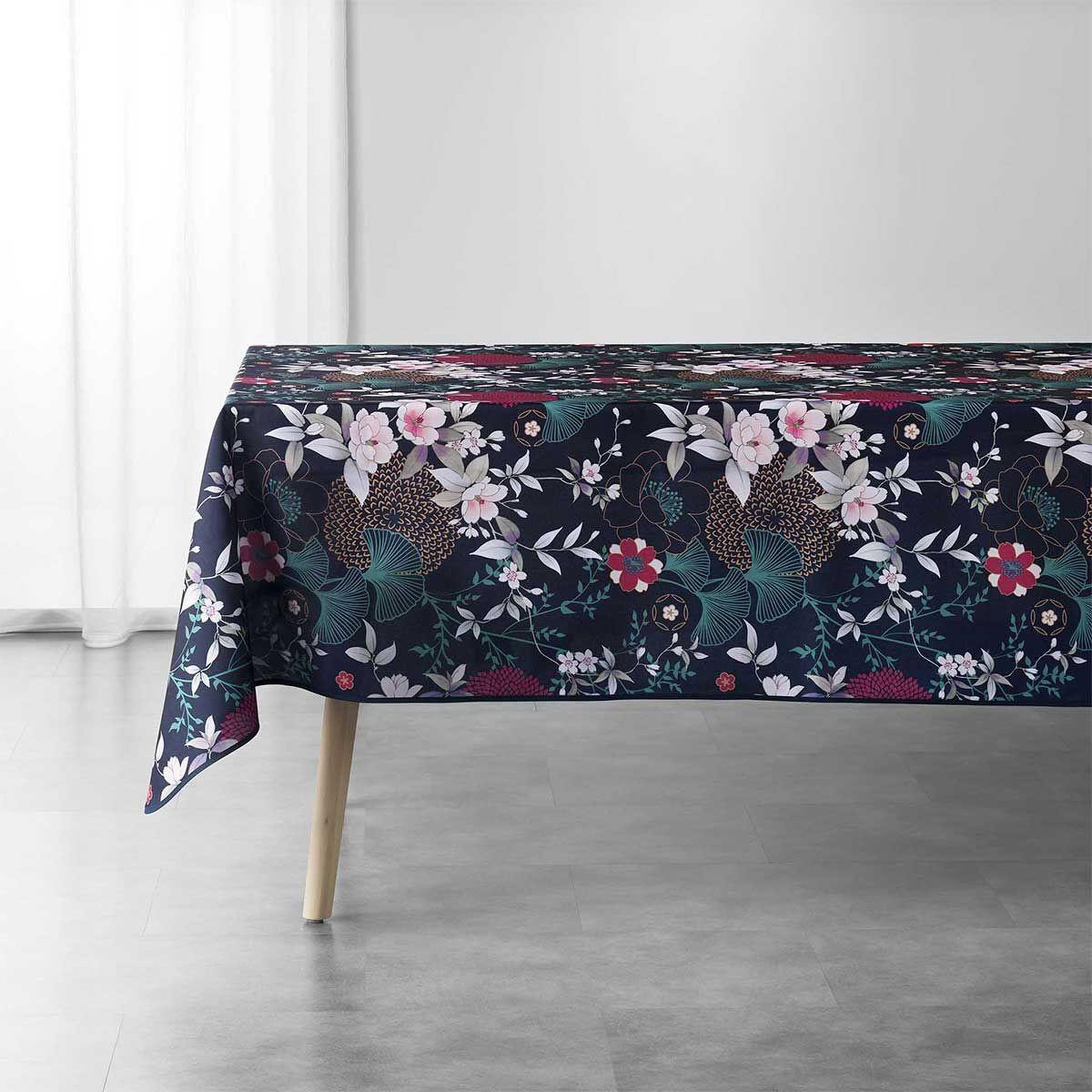 Voir la diapositive 1 : Douceur d'Intérieur Nappe imprimée  yokohama  150x240cm bleu