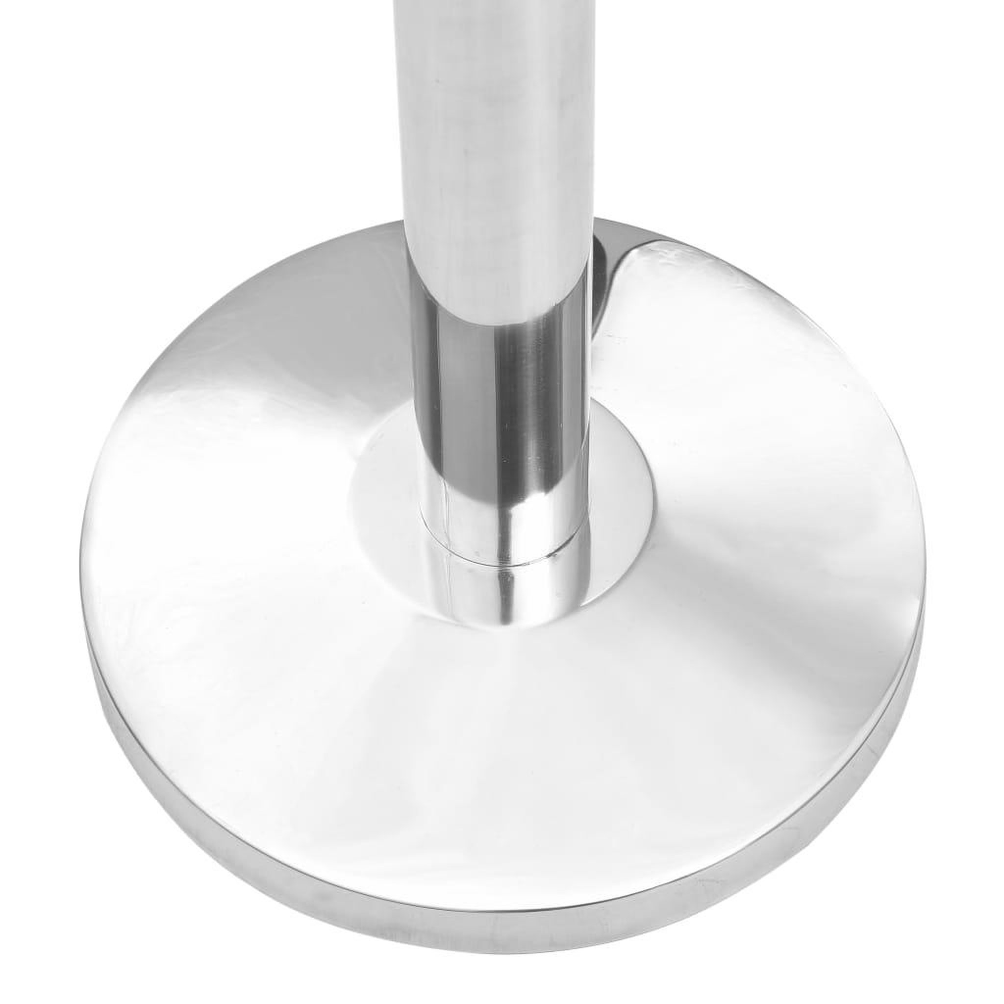 Voir la diapositive 4 : VIDAXL Colonne avec bande de barriere d'aeroport Inox Argente