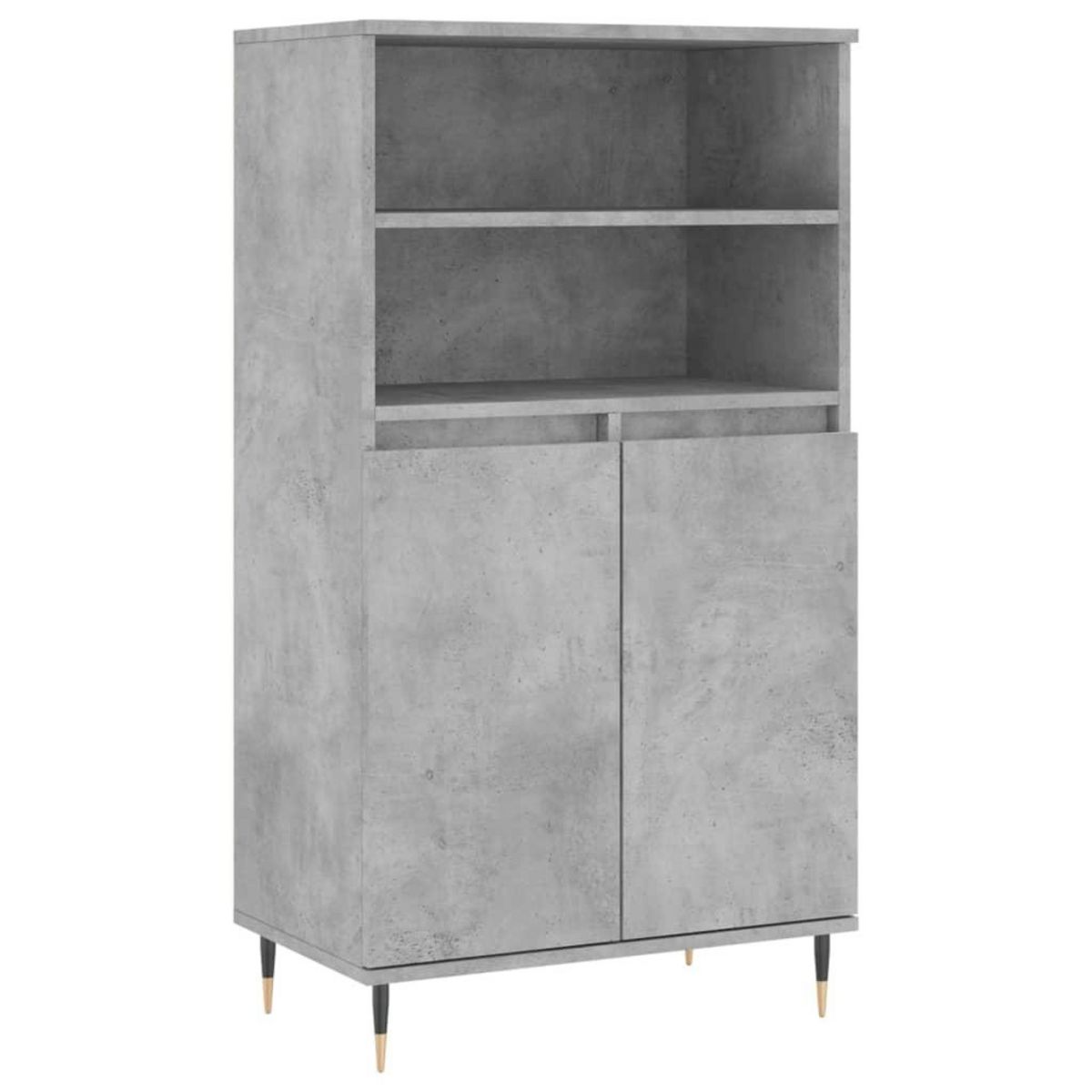 VIDAXL Buffet haut Gris beton 60x36x110 cm Bois d'ingenierie