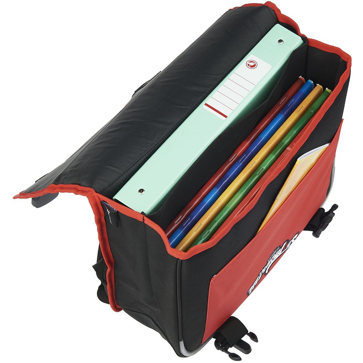 Cartable 38 cm CP/CE1/CE2 noir et rouge MIRACULOUS