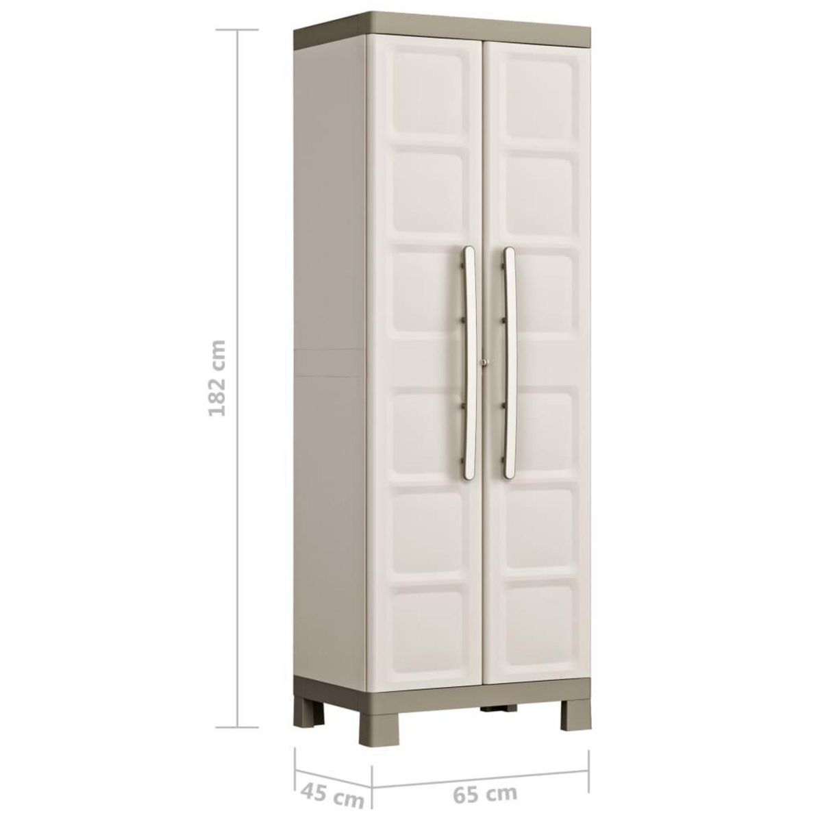 Keter Keter Armoire de rangement polyvalente Excellence Beige et taupe 182cm