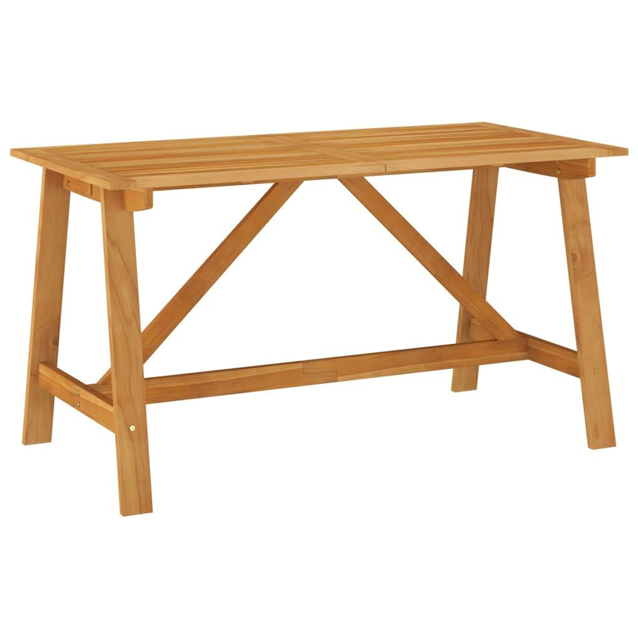 Voir la diapositive 1 : VIDAXL Table a manger de jardin 140x70x73,5 cm Bois d'acacia massif