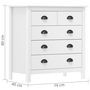 Voir la diapositive 6 : VIDAXL Buffet Hill Blanc 79x40x80 cm Bois de pin solide