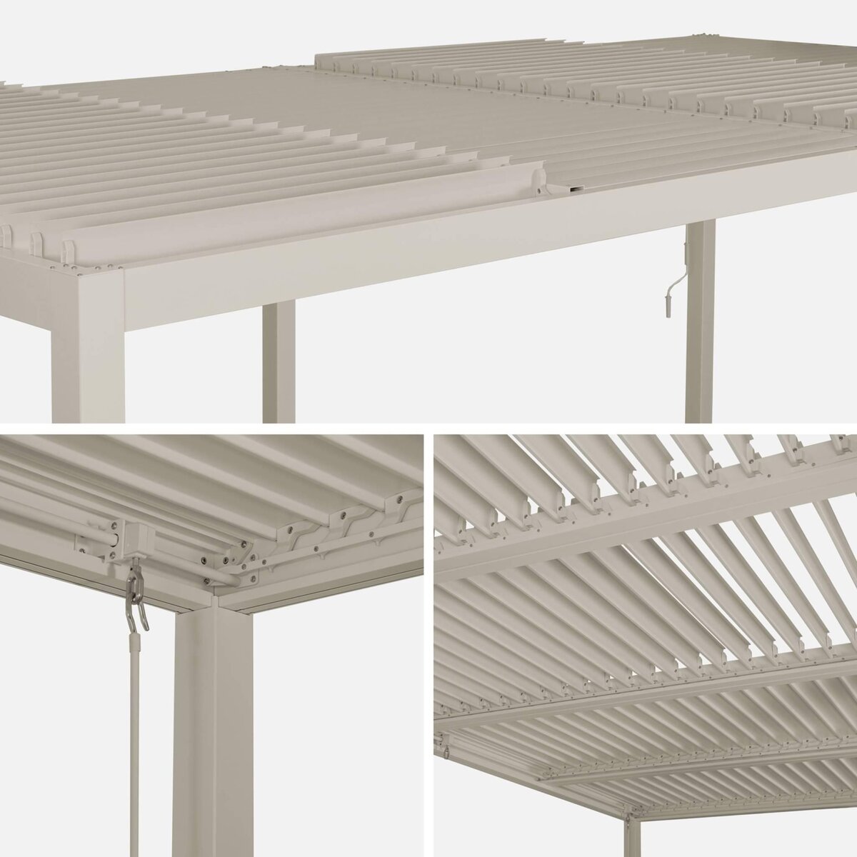 SWEEEK Pergola bioclimatique aluminium et acier lames orientables 6x3m Palace