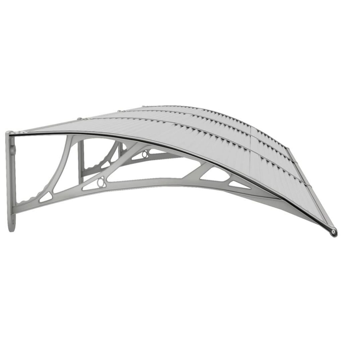 VIDAXL Auvent de porte Gris 300x75 cm Polycarbonate