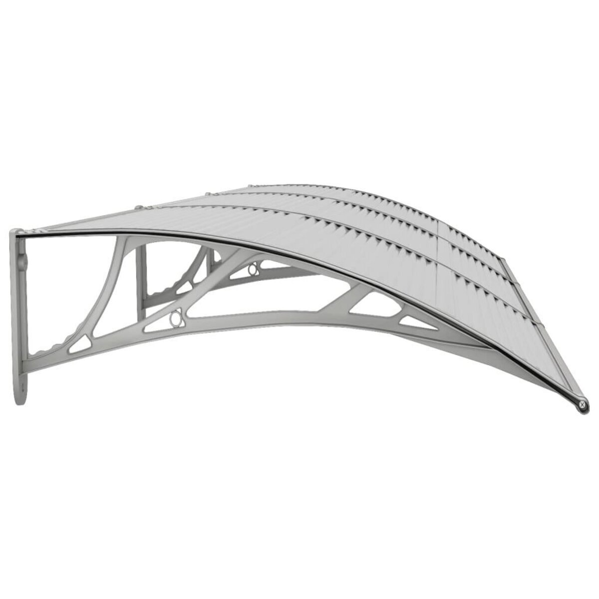 VIDAXL Auvent de porte Gris 300x75 cm Polycarbonate