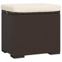 Voir la diapositive 4 : VIDAXL Poufs avec coussins lot de 2 marron 40x30x40 cm resine tressee