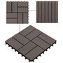 Voir la diapositive 4 : VIDAXL Carreau de terrasse 11 pcs WPC 30 x 30 cm 1 m² Marron fonce