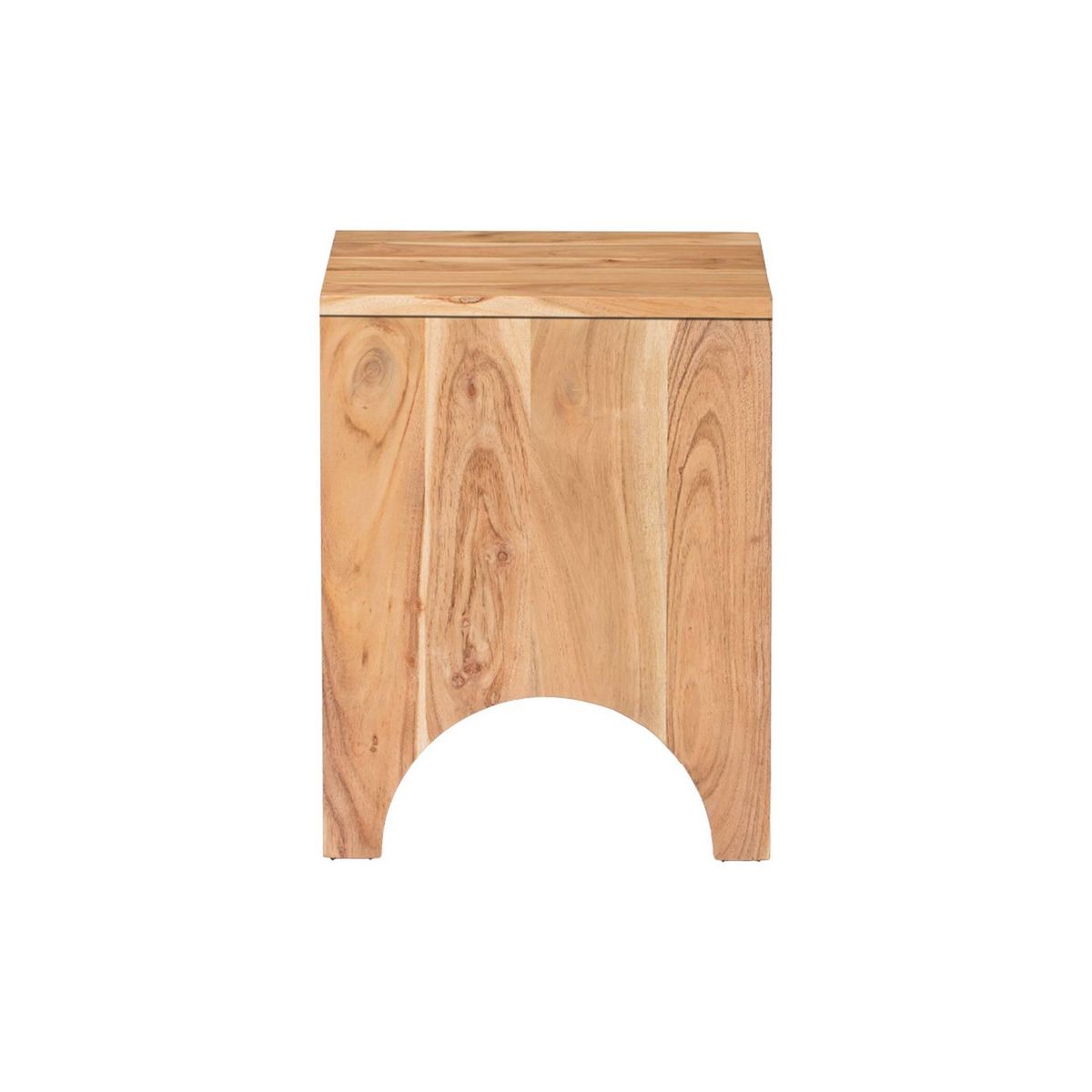 SWEEEK Table d'appoint. table de chevet en bois d'acacia (Lot de 2). couleur naturelle. L 35 x 35 x H 45cm