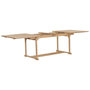 Voir la diapositive 3 : VIDAXL Table extensible de jardin 180-280x100x75 cm Teck solide