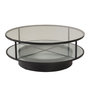 Voir la diapositive 1 : Paris Prix Table Basse Design en Verre  Falsterbo  100cm Noir