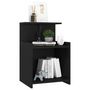 Voir la diapositive 5 : VIDAXL Table de chevet Noir 40x35x60 cm Agglomere
