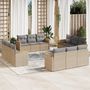 Voir la diapositive 1 : VIDAXL Salon de jardin avec coussins 12 pcs beige resine tressee