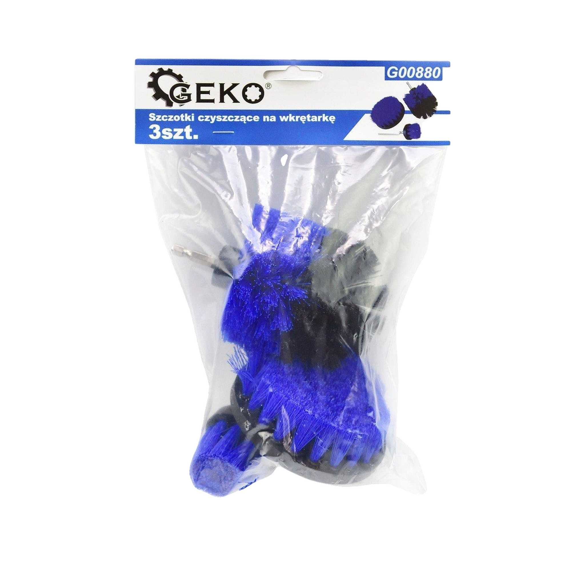Voir la diapositive 2 : Geko Ensemble de brosses de nettoyage Geko  nylon