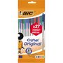 Voir la diapositive 1 : BIC Lot de 27 stylos bille pointe moyenne bleu/noir/rouge/vert Cristal Original