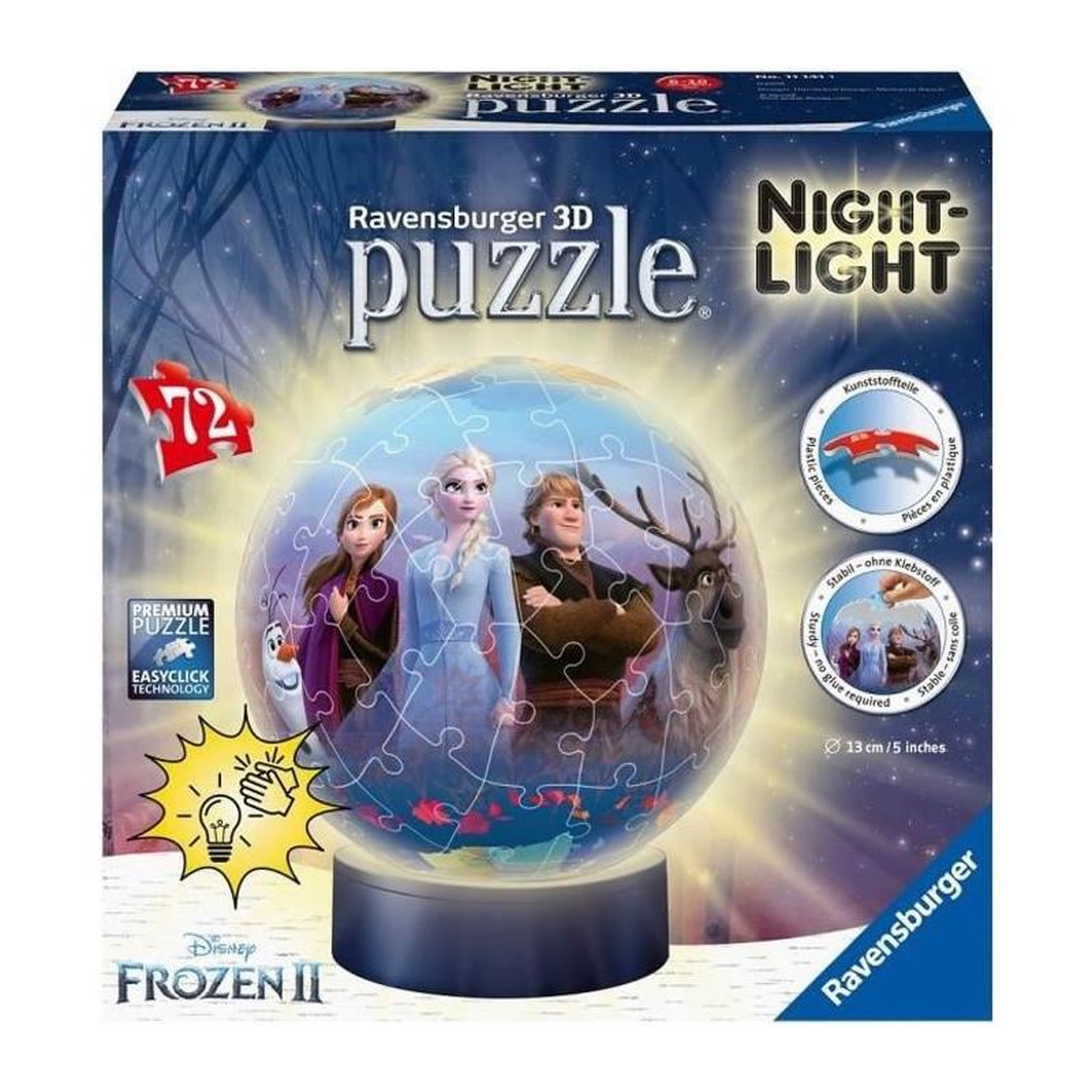 RAVENSBURGER Puzzle 3D Ball La Reine des Neiges 2 illuminé - Ravensburger - Enfant 6 ans et plus