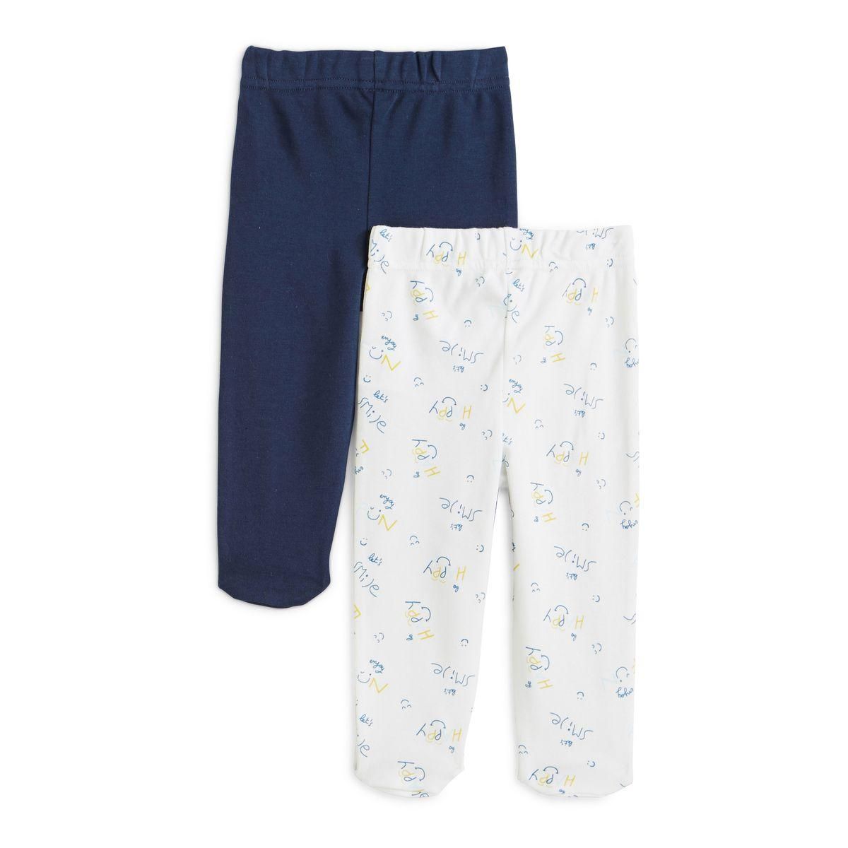 IN EXTENSO Lot de 2 pantalons de naissance bébé garçon