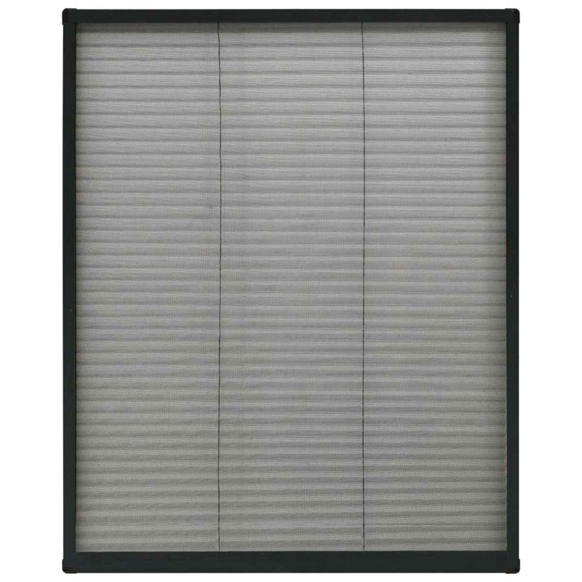 VIDAXL Moustiquaire plissee pour fenetre Aluminium Anthracite 80x100cm