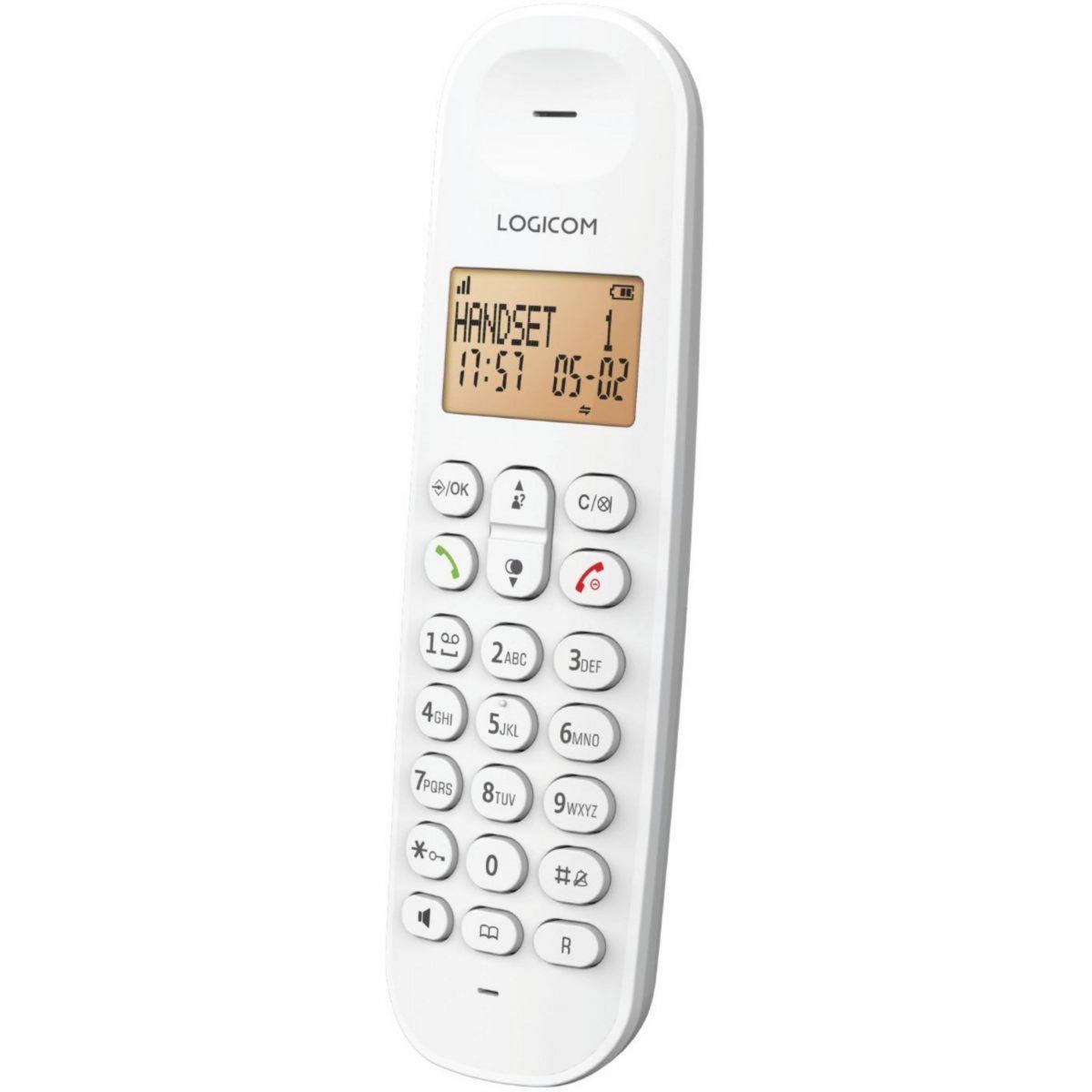 Logicom Téléphone sans fil Iloa Solo Répondeur Blanc