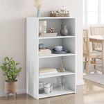 VIDAXL Buffet haut blanc 70x41x124 cm bois d'ingenierie