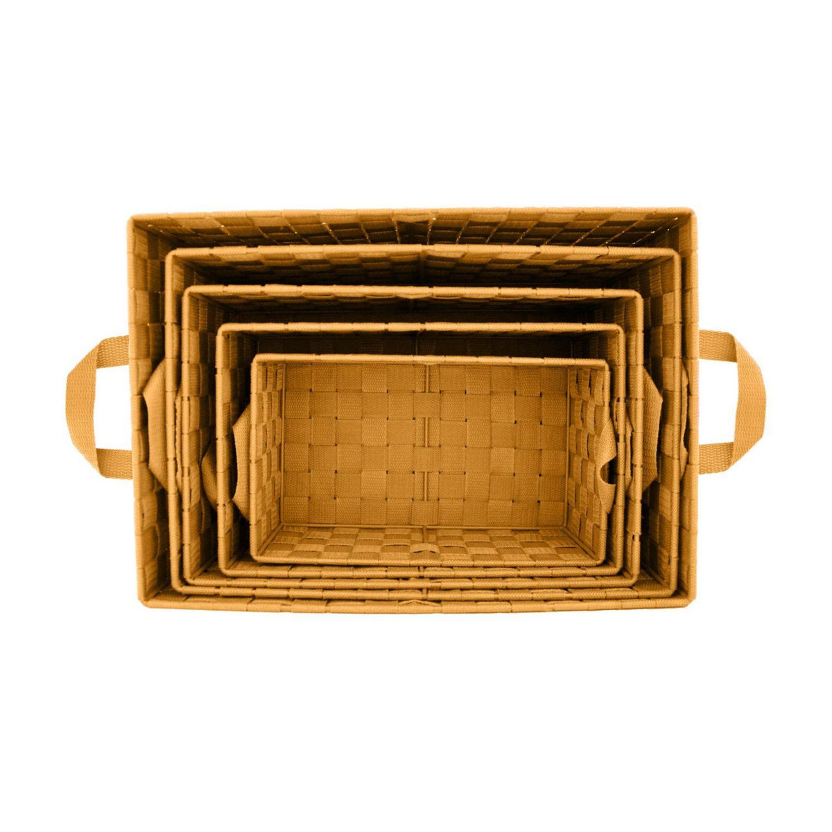 TOILINUX Lot de 5 Paniers avec 2 sangles en Polypropylène et Métal