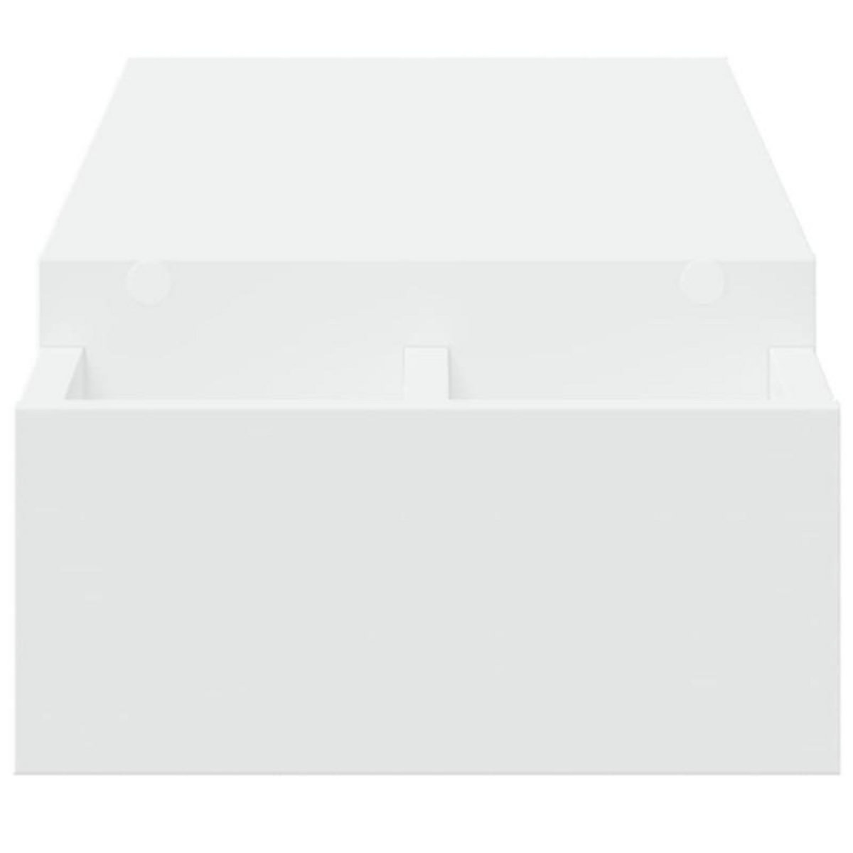 VIDAXL Support de moniteur avec rangement blanc bois d ingénierie