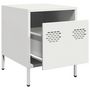 Voir la diapositive 4 : VIDAXL Tables de chevet 2 pcs blanc 35x39x43,5 cm acier