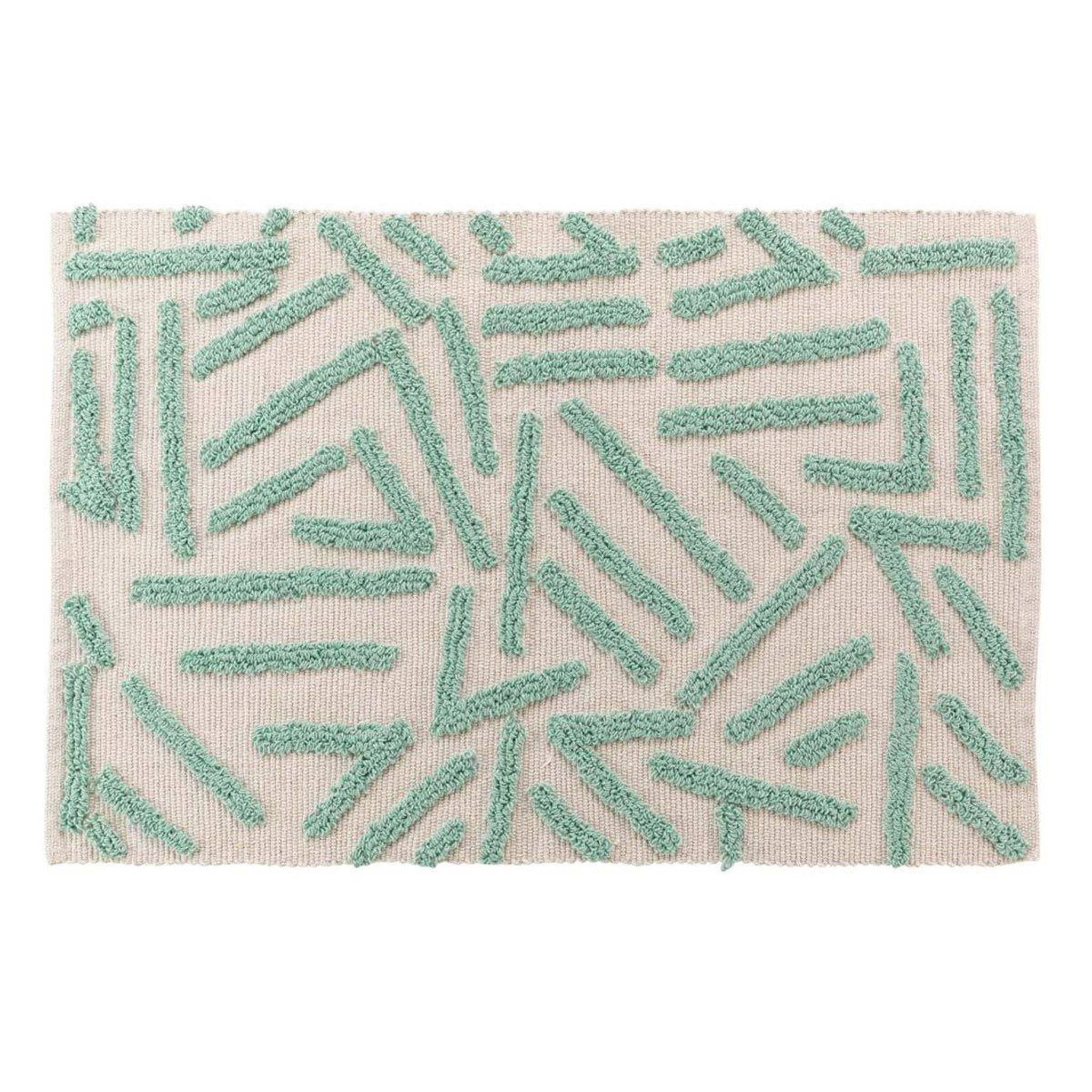 Douceur d'Intérieur Tapis déco tufté  athena  60x90cm sauge