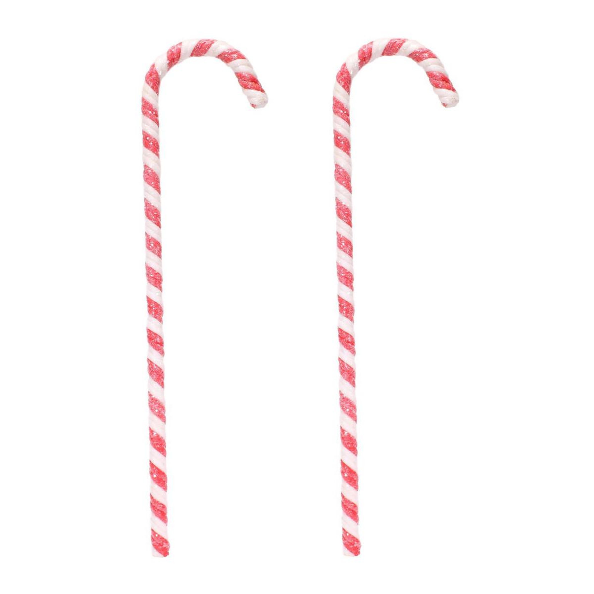 The Home Deco Factory Lot de 2 déco de noël  sucre d'orge  68cm blanc & rouge