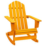 VIDAXL Chaise a bascule de jardin Adirondack bois de sapin orange