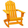 Voir la diapositive 1 : VIDAXL Chaise a bascule de jardin Adirondack bois de sapin orange