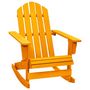 Voir la diapositive 1 : VIDAXL Chaise a bascule de jardin Adirondack bois de sapin orange