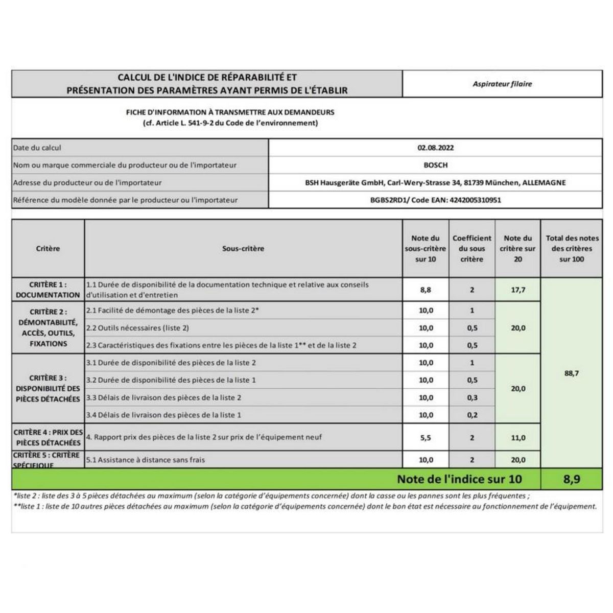 BOSCH Aspirateur traineau 600w 80db rouge - bgbs2rd1