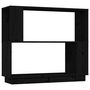 Voir la diapositive 2 : VIDAXL Bibliotheque/Separateur de piece Noir 80x25x70 cm Pin massif