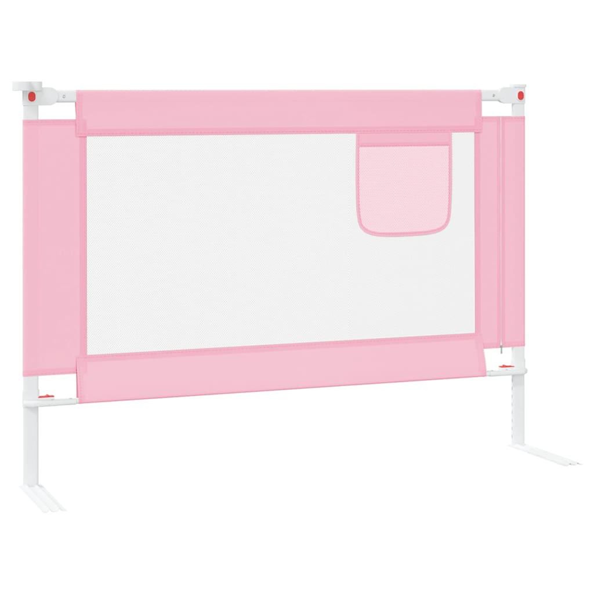 Voir la diapositive 4 : VIDAXL Barriere de securite de lit enfant Rose 90x25 cm Tissu