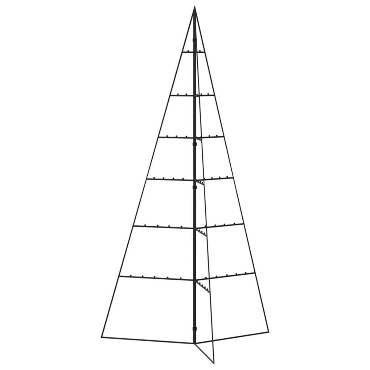 VIDAXL Arbre de Noël en metal pour decoration noir 140 cm