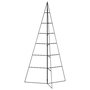 Voir la diapositive 4 : VIDAXL Arbre de Noël en metal pour decoration noir 140 cm