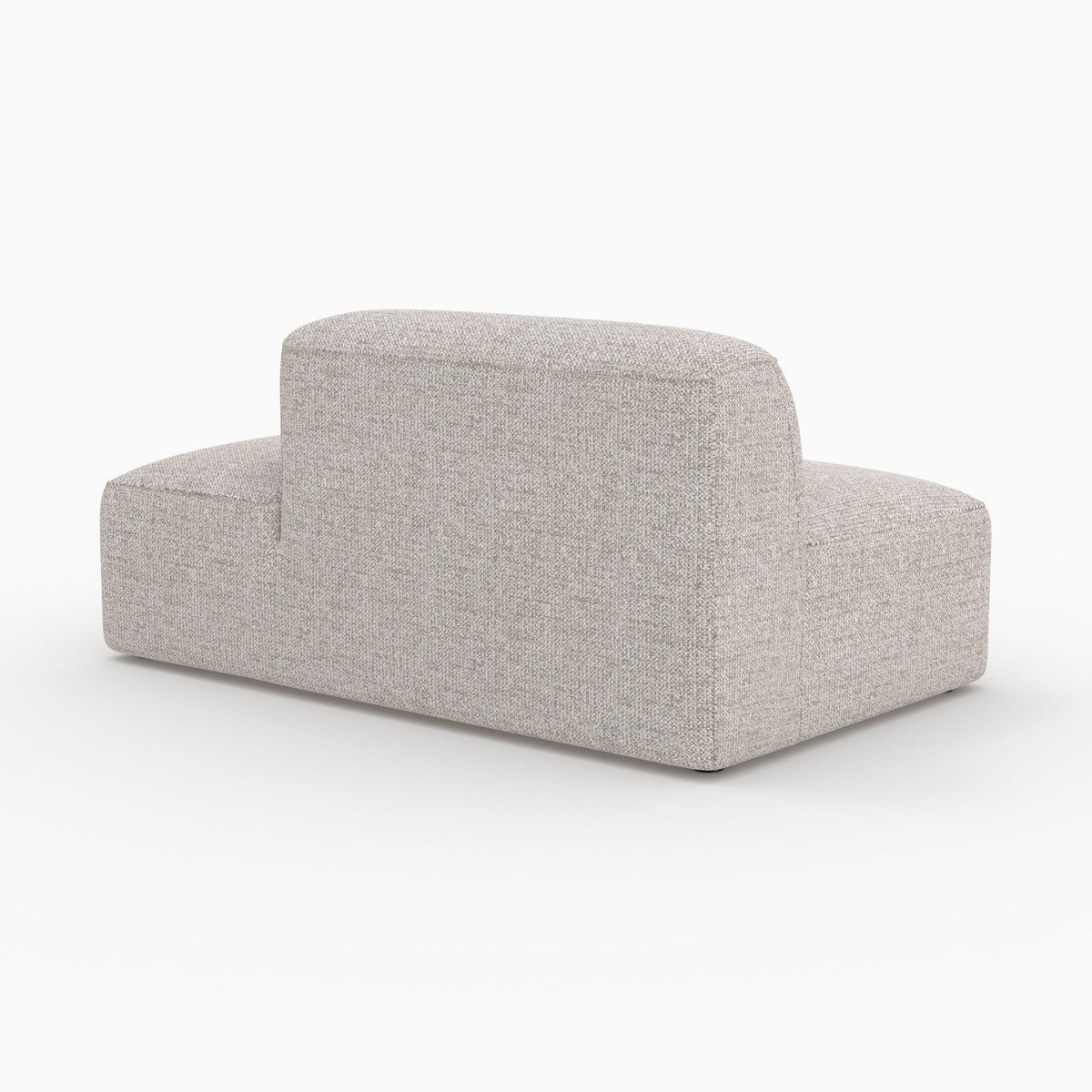 Rendez vous déco Méridienne dossier à gauche pour canapé modulable en tissu beige-Hestia