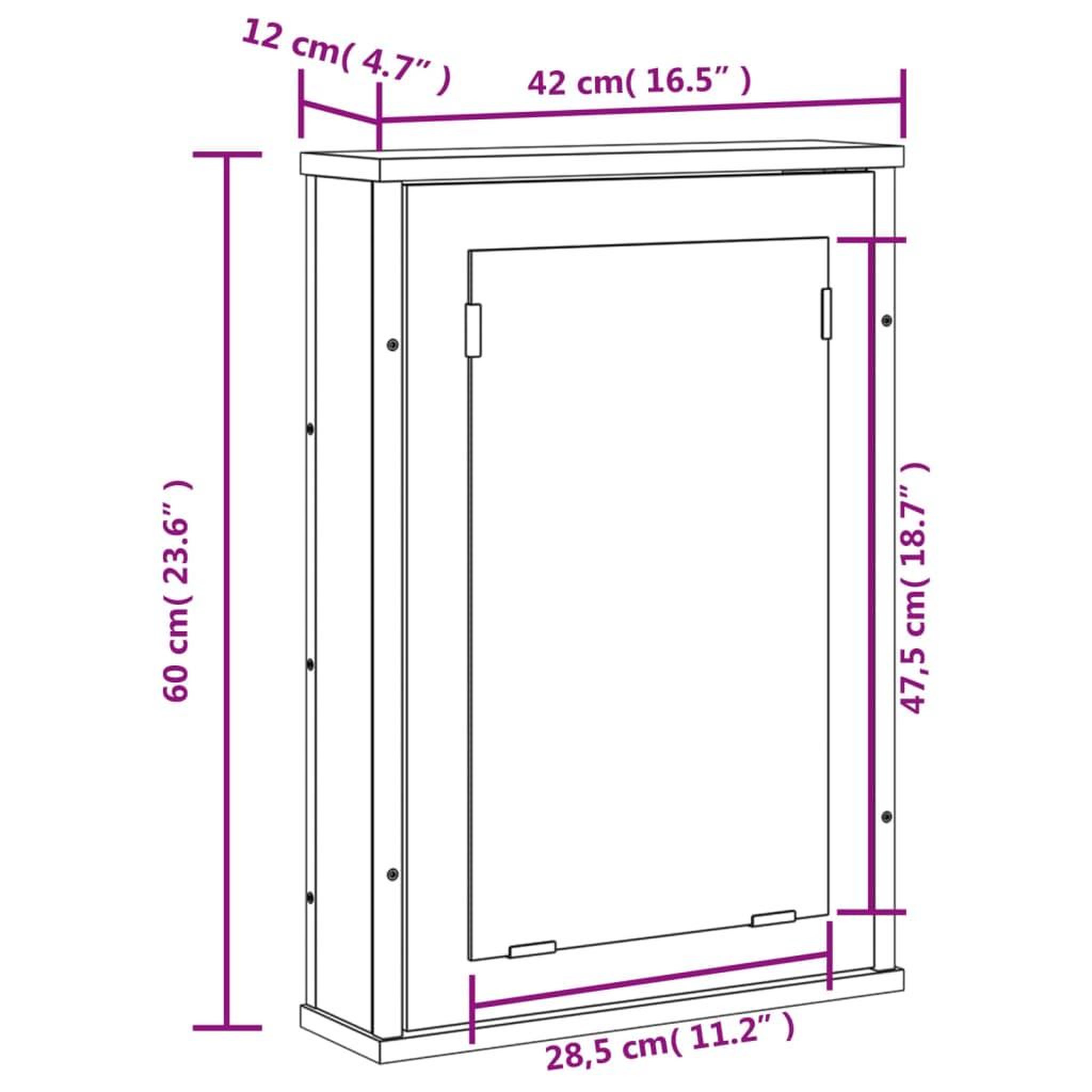 Voir la diapositive 6 : VIDAXL Armoire a miroir de salle de bain sonoma gris bois d'ingenierie