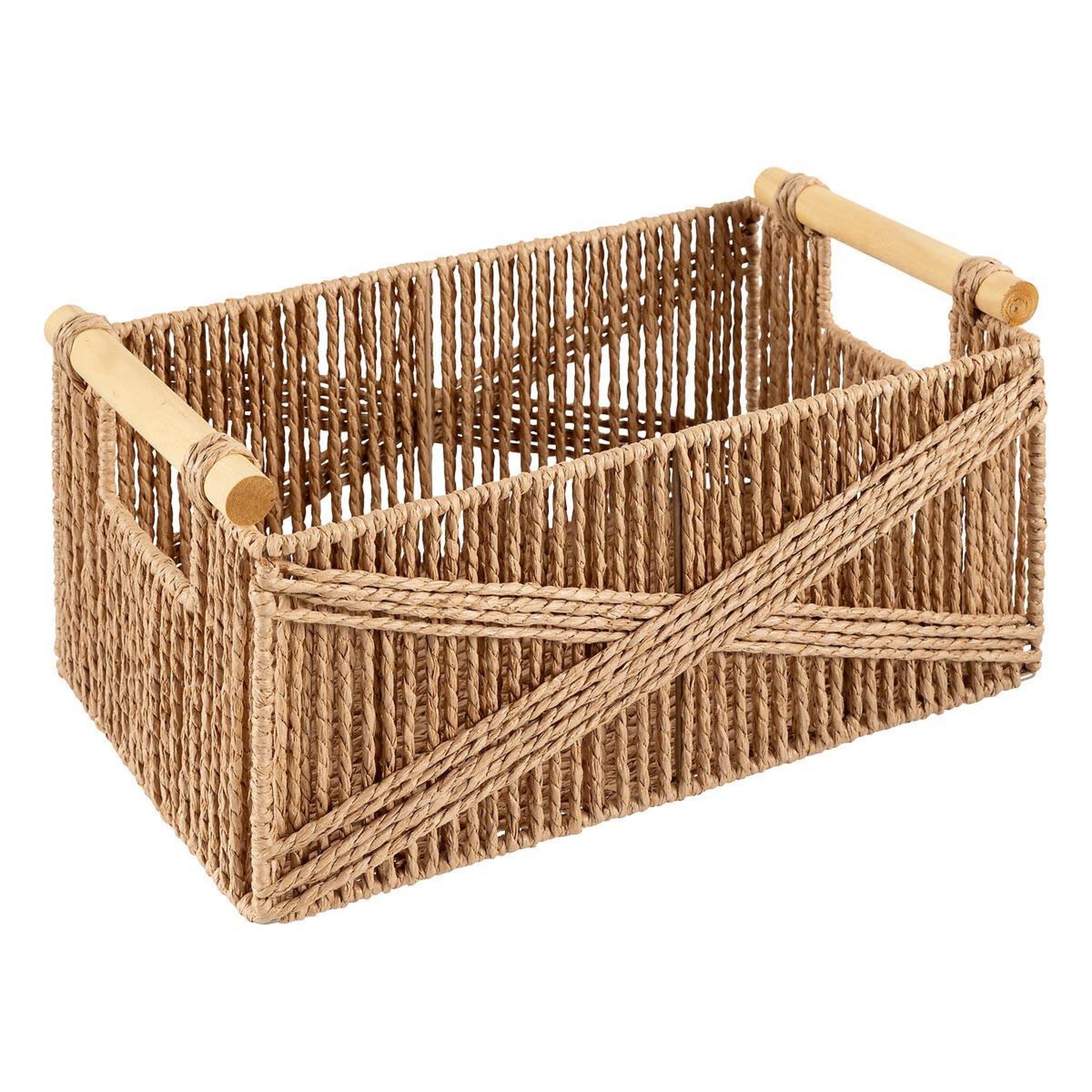 Voir la diapositive 2 : ATMOSPHERA Lot de 3 caisses déco  eugène  36cm naturel