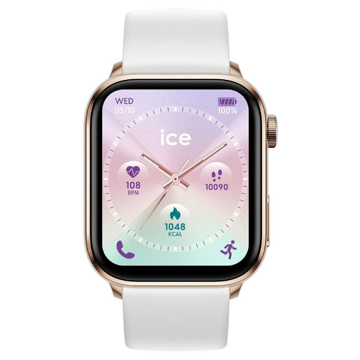 Ice Watch Montre connectée Ice Smart 3.0 Rose Gold Brac Blanc 1.78