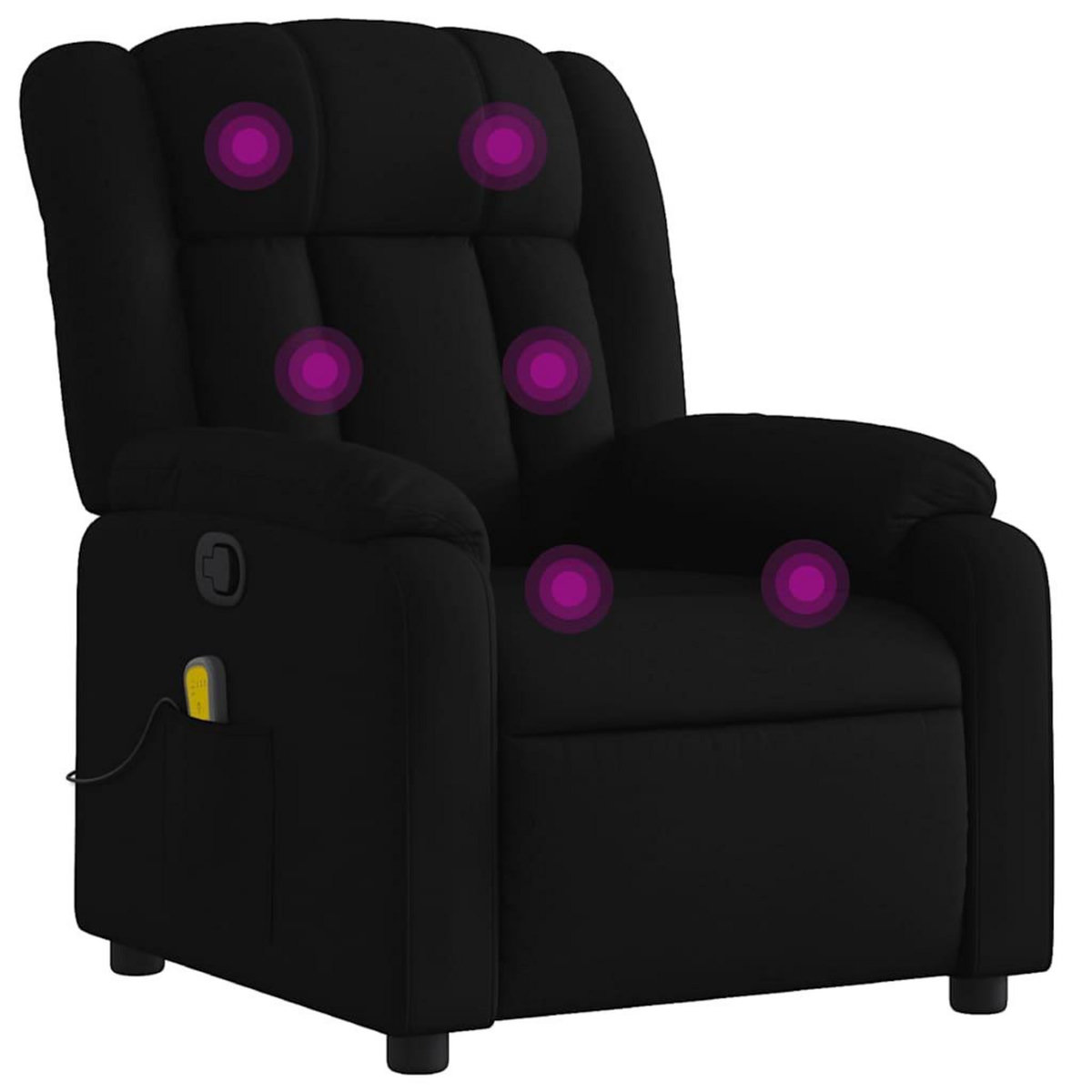 VIDAXL Fauteuil de massage inclinable Noir Tissu