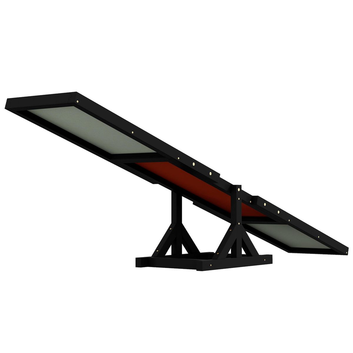 PAWHUT Agility sport pour chien bascule - bascule pour chien - équipement entrainement chien - bois sapin pré-huilé feutre bitumé antidérapant brique noir