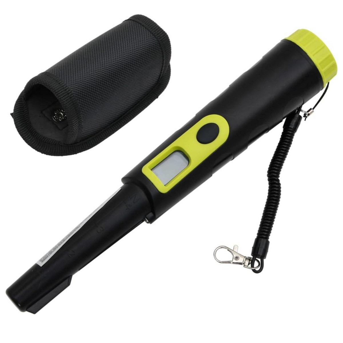 VIDAXL Detecteur de metaux pinpointer avec ecran LCD noir et jaune