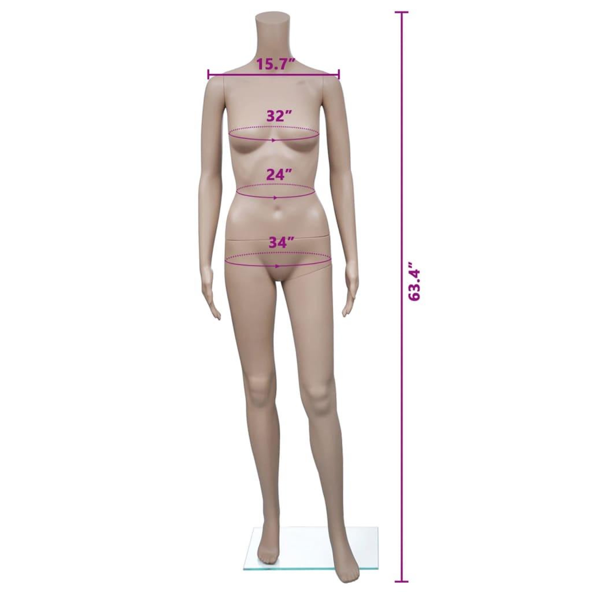 Voir la diapositive 6 : VIDAXL Mannequin de vitrine Femme sans tete