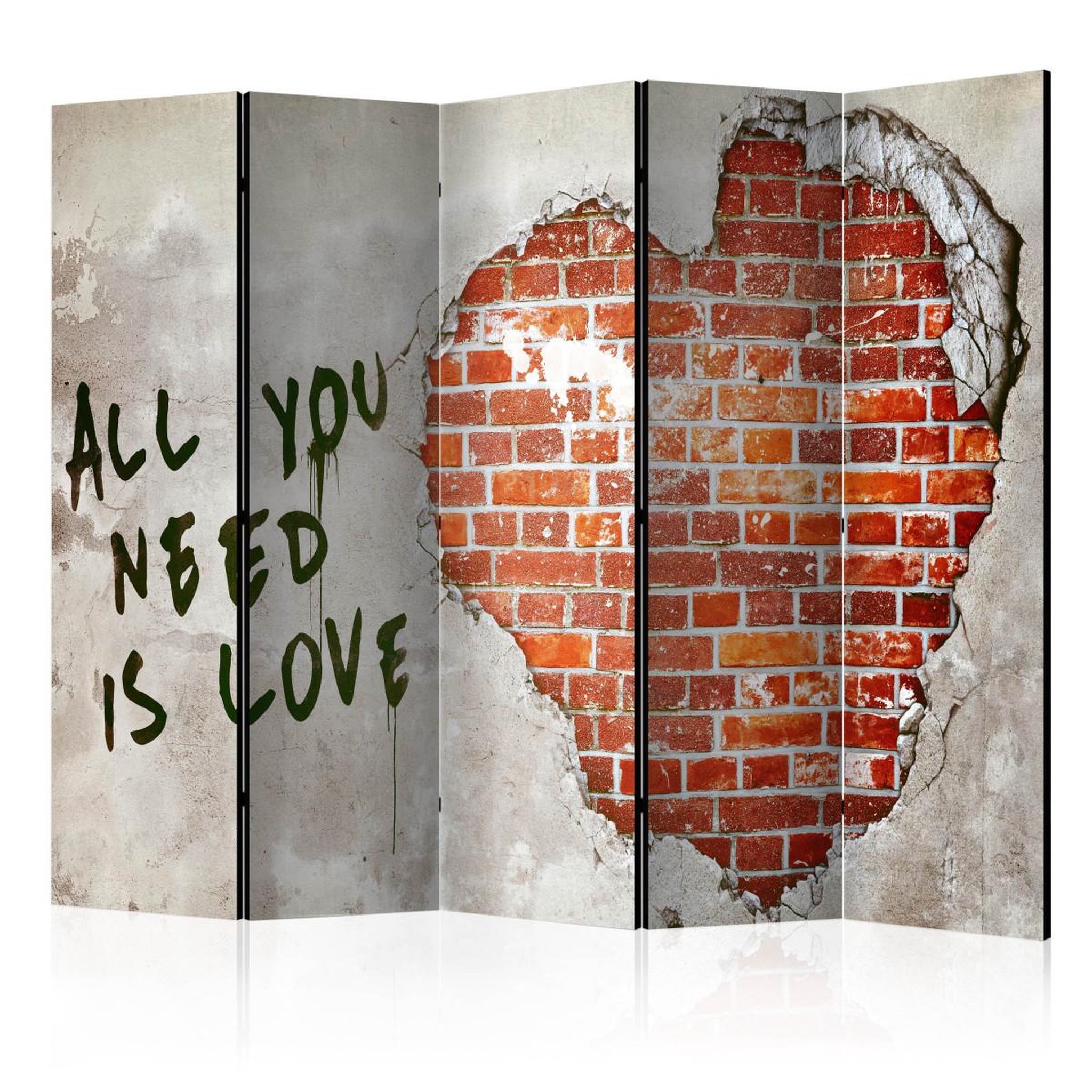 Paris Prix Paravent 5 volets  love is all you need  172x225cm