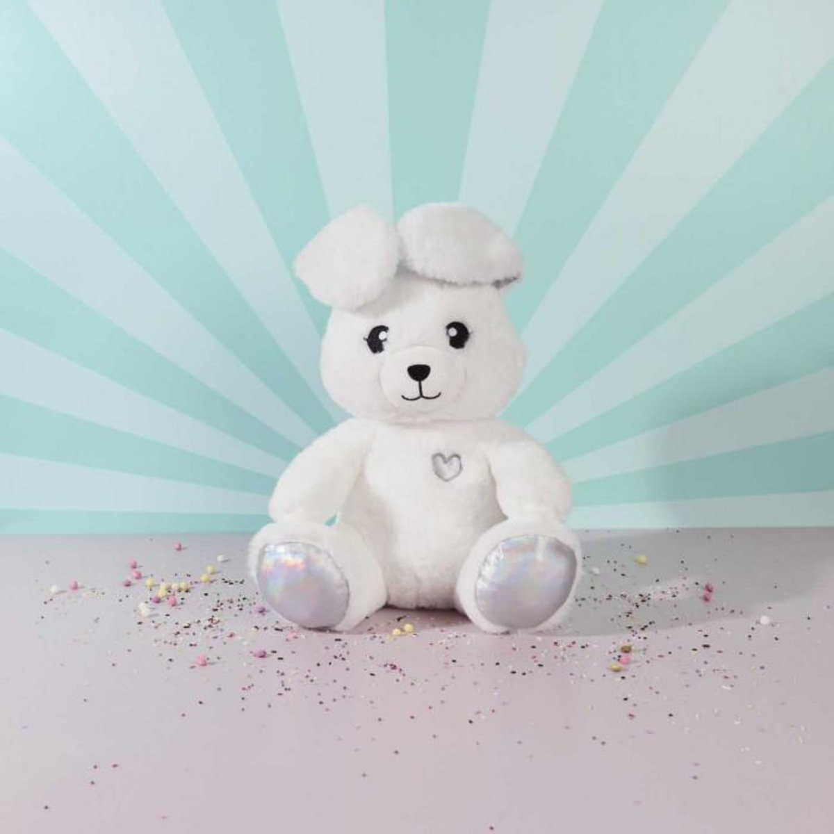 Paris Prix Peluche Animée Lapin  Kawaii  30cm Blanc