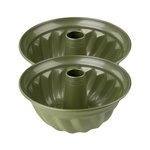 ZENKER Ensemble de 2 Moules à kouglof 25 cm Zenker Green Vision