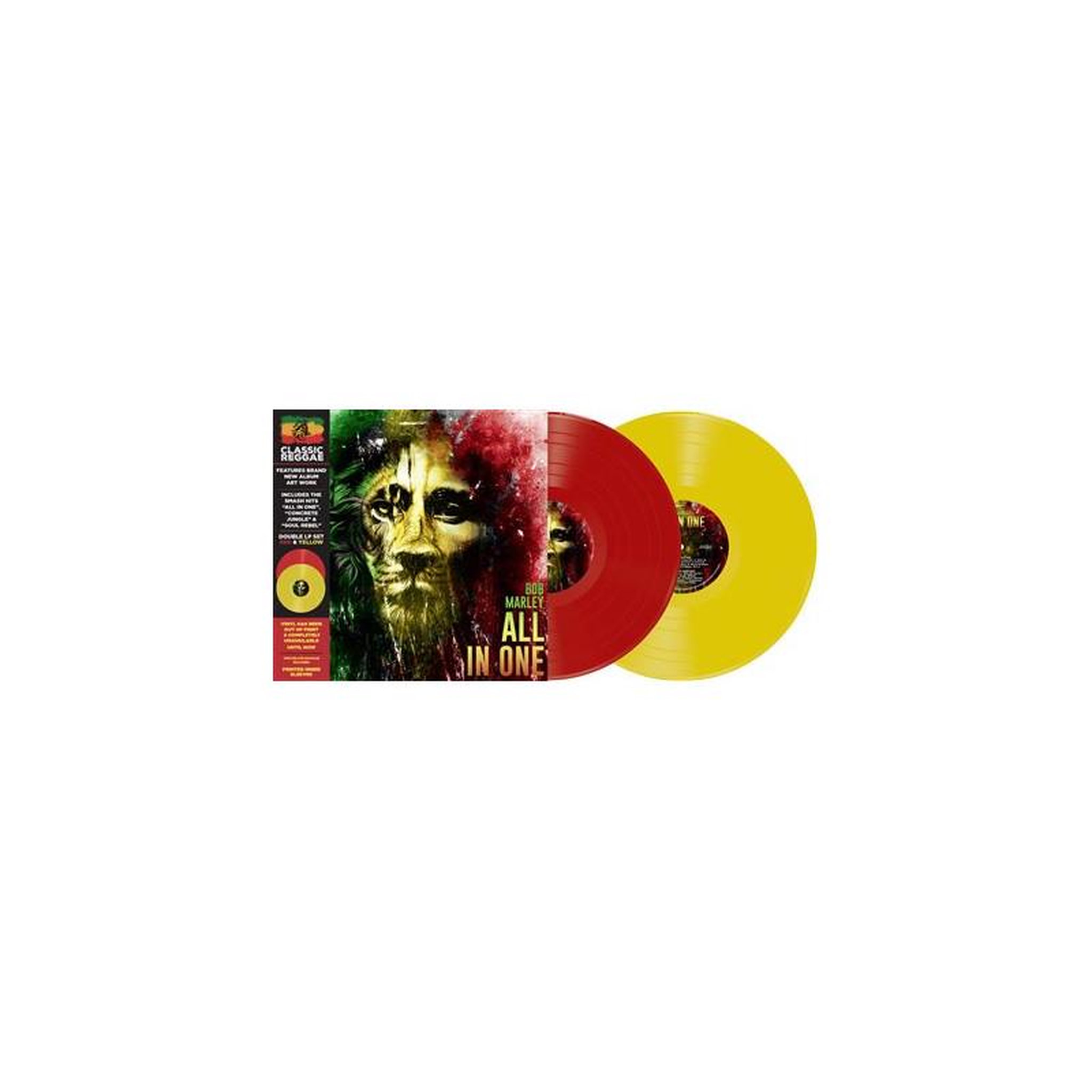 Bob marley – all in one collector's edition vinyl 2lp 12  rouge/jaune